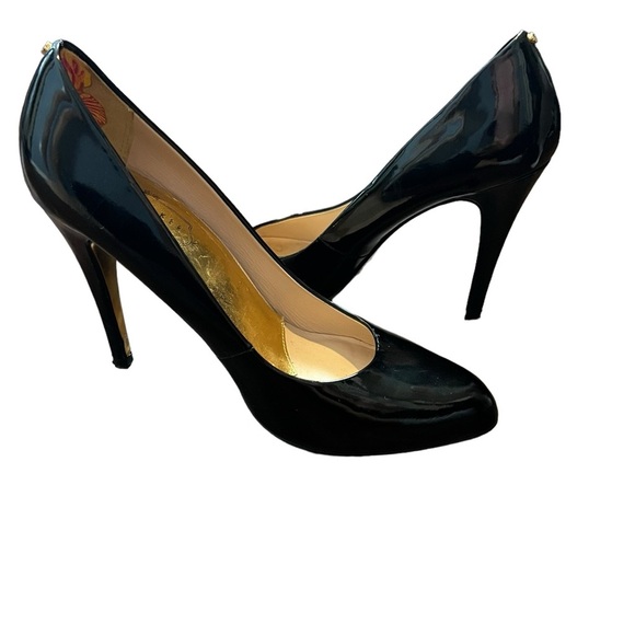 Ted Baker Marae Patent Leather Black Round Toe Pumps Heels - Picture 7 of 9